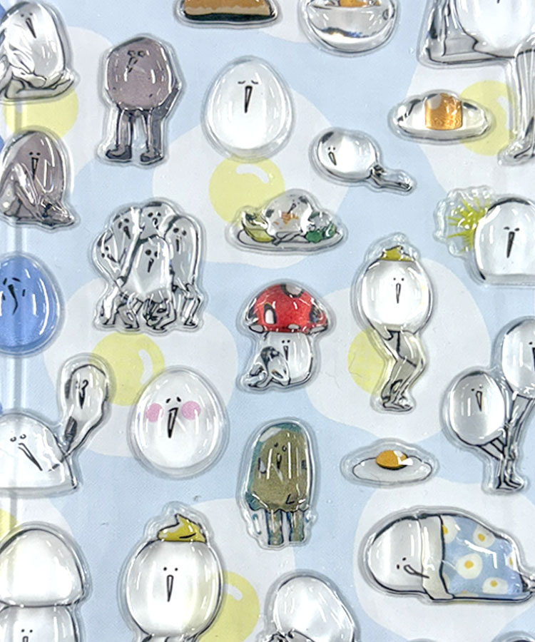 【WEB予約 2/25～順次発送】たまごあしのぷっくりシール