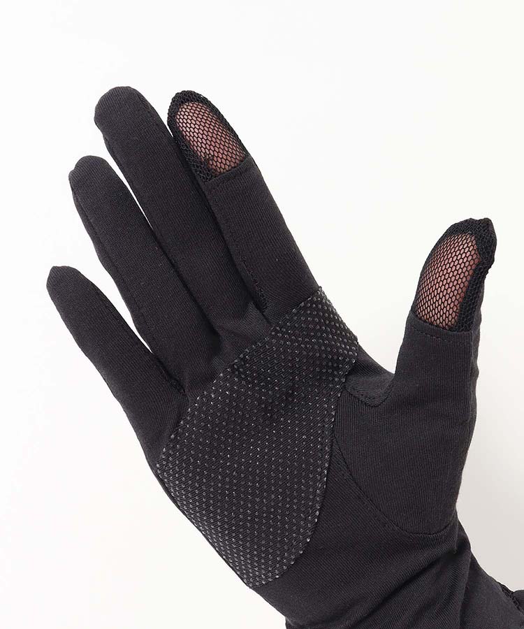 すそ花刺繍小花レースUVグローブ