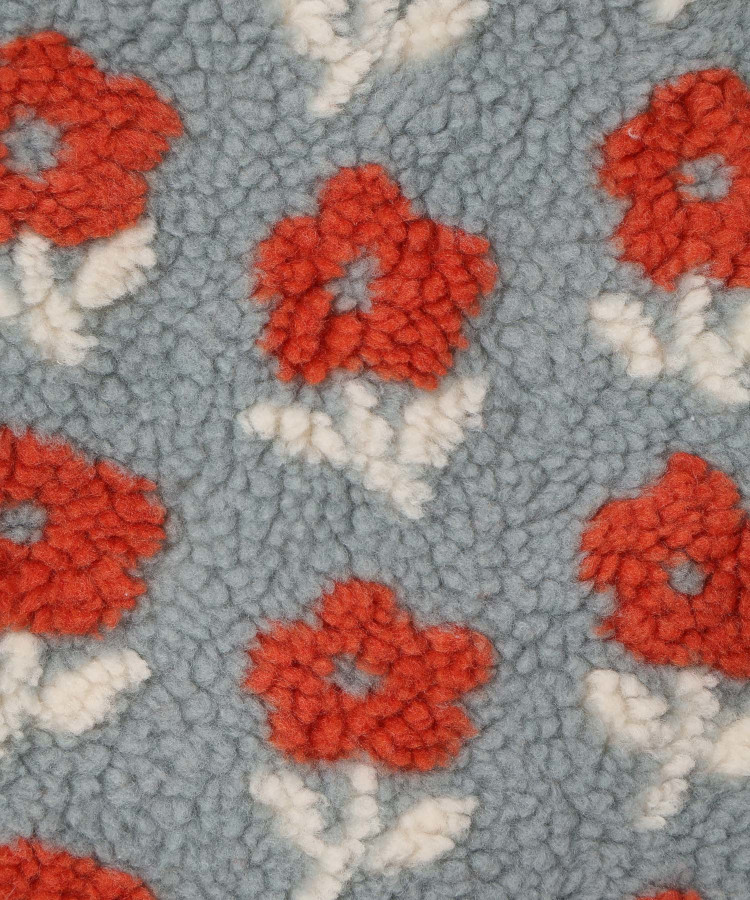 花柄ボアブランケットS