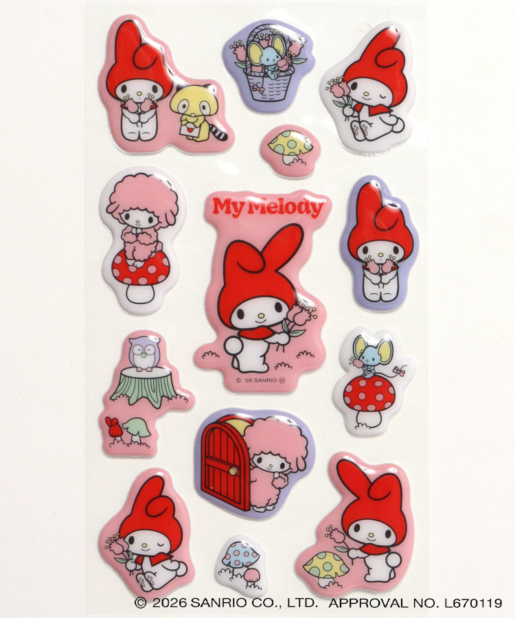 【WEB予約 8/8～順次発送】【WEB限定】レトロサンリオキャラクターズ ぷっくりシール