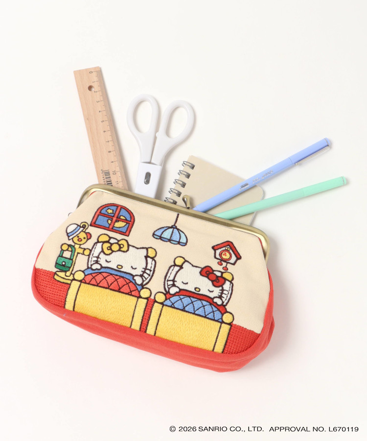サンリオキャラクターズたたみ刺繍がま口ポーチ