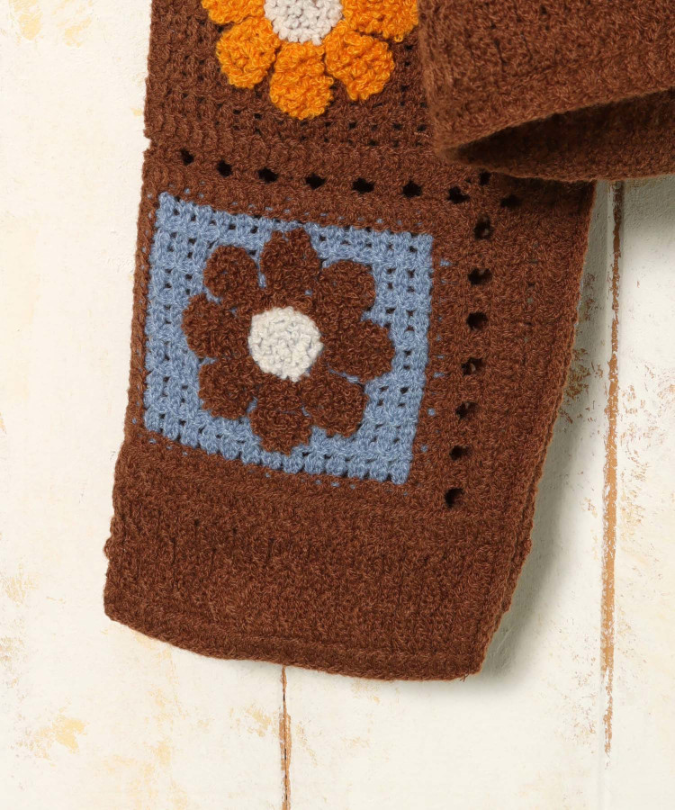 フラワーサガラ刺繍カーディガン