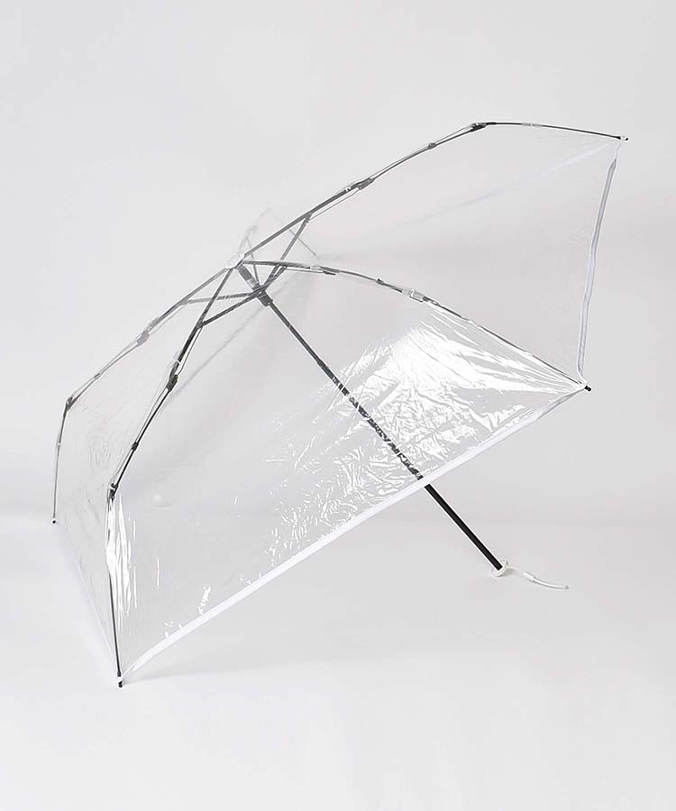 無地パイピングビニール雨折傘