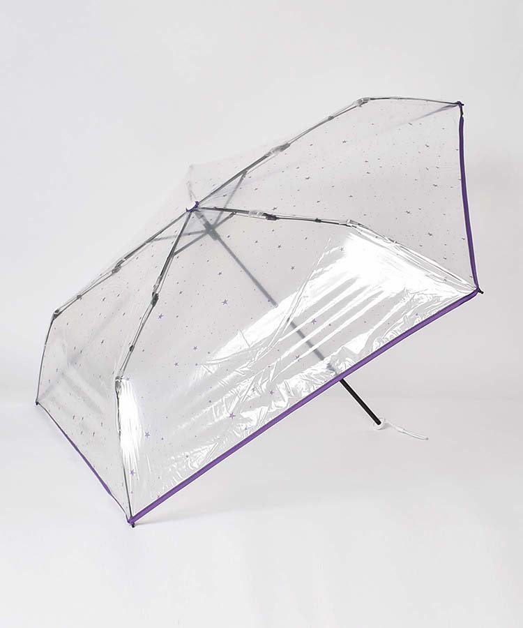 ≪SALE≫星プリントビニール雨折傘