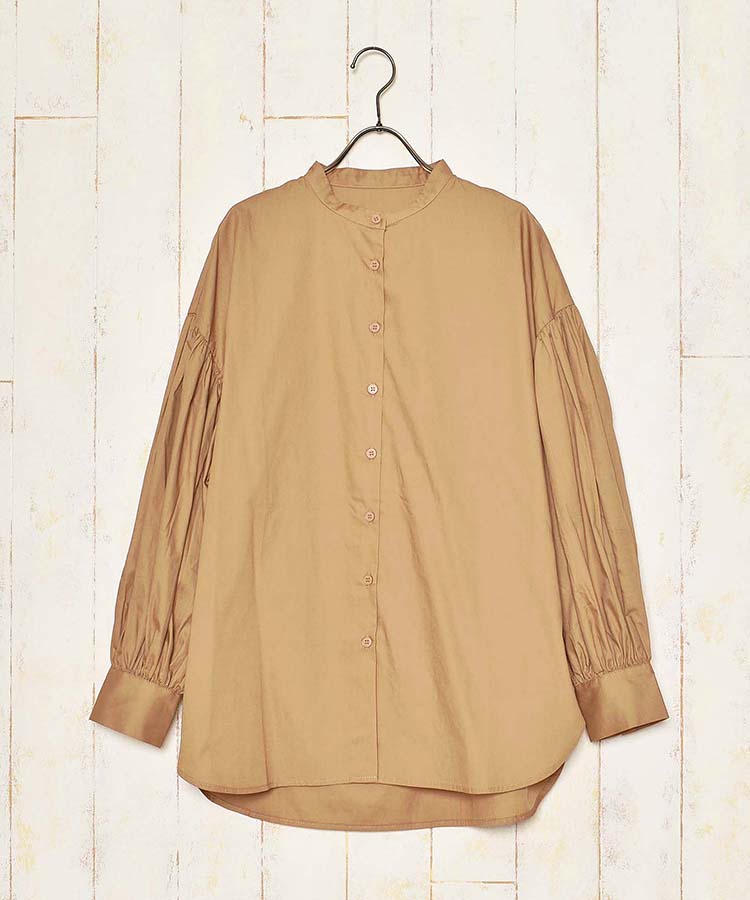 ≪SALE≫ノーカラータックブラウス