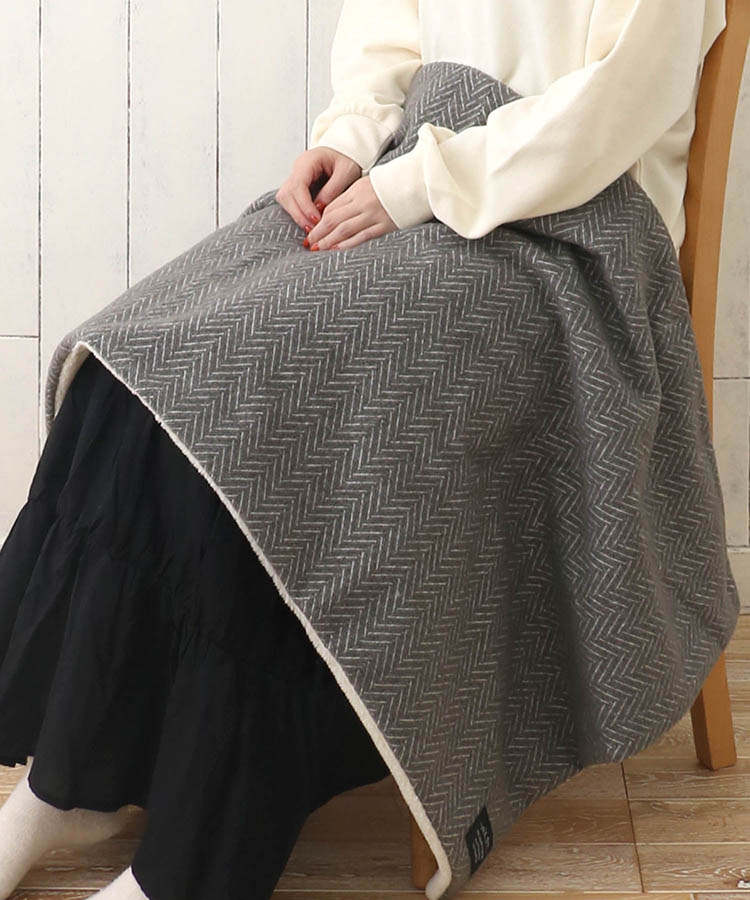 ≪OUTLET≫クラシックヘリンボーン3wayブランケット
