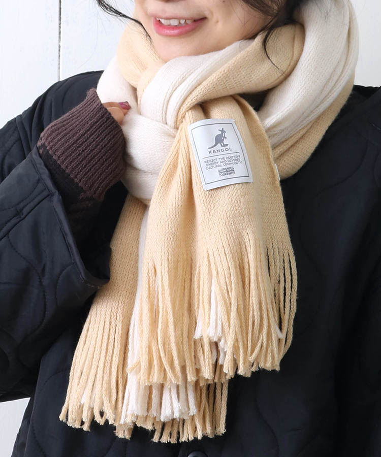 ≪OUTLET≫KANGOLラッセル配色ストール