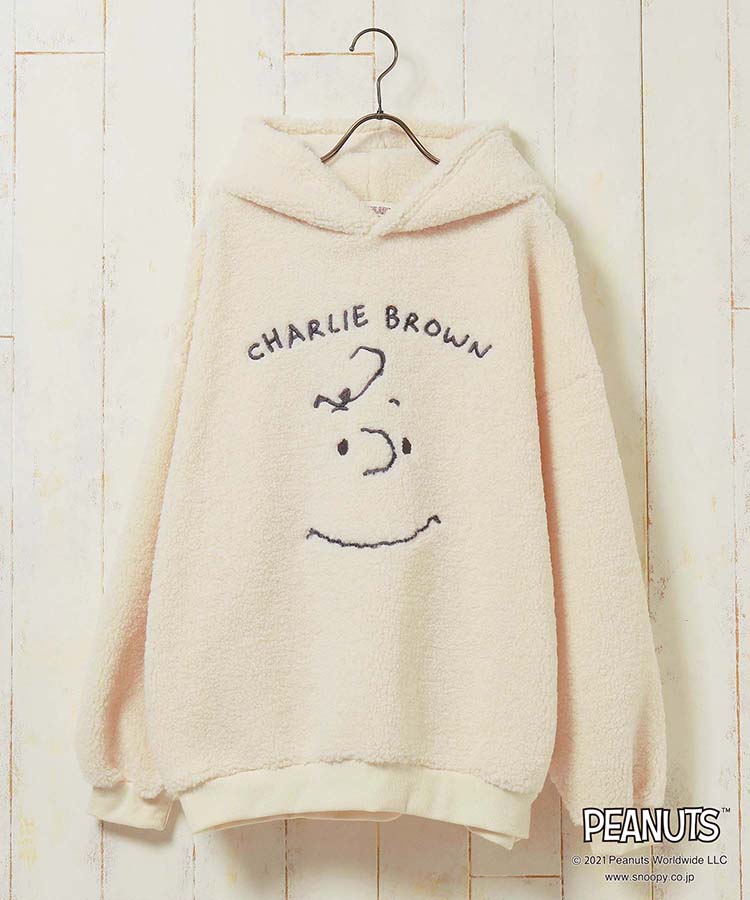 ≪SALE≫チャーリー・ブラウンフェイスボアプルパーカー