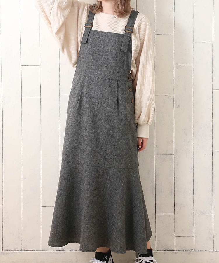 ≪OUTLET≫裾フレアジャンパースカート