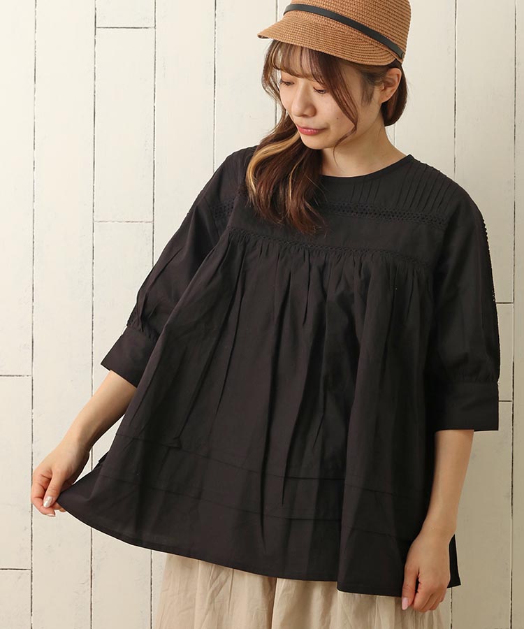 ≪SALE≫タックレースブラウス