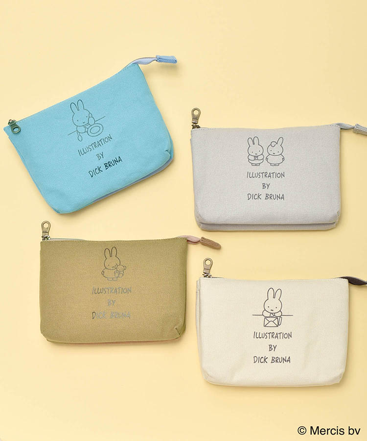 ≪OUTLET≫ミッフィーロゴ3ポケットキャンバスポーチ