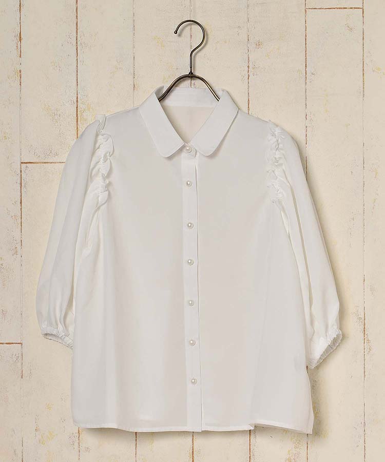 ≪OUTLET≫ショルダーフリルブラウス