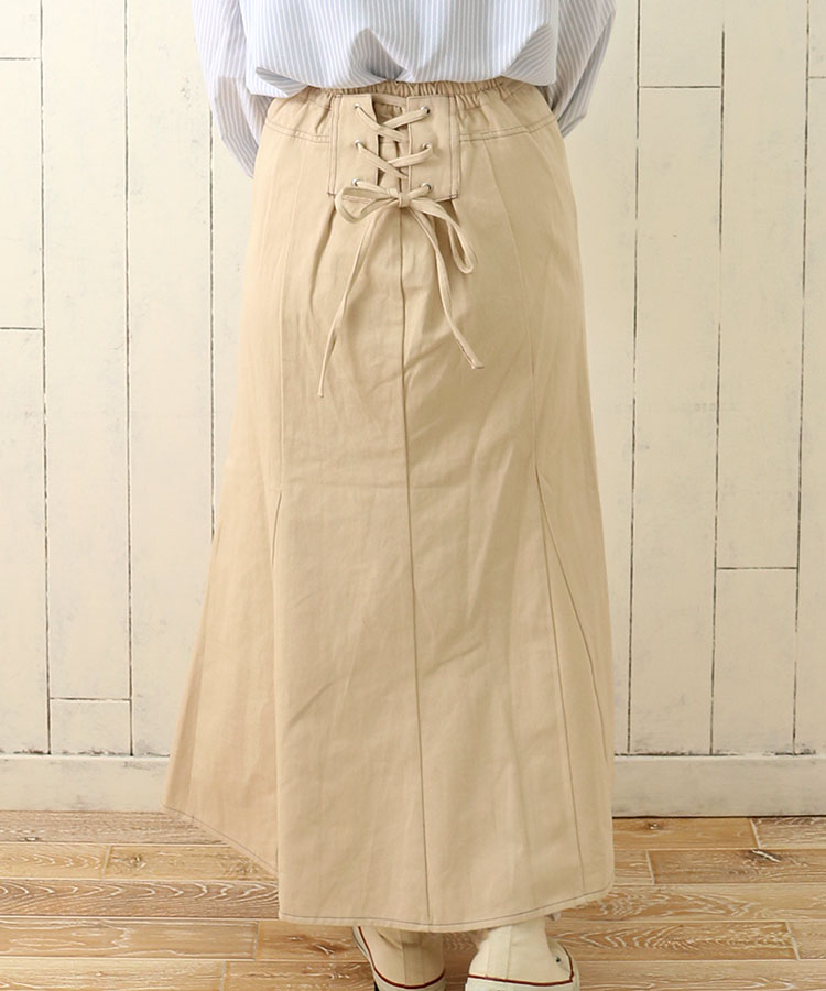≪SALE≫バックレースアップマーメイドスカート