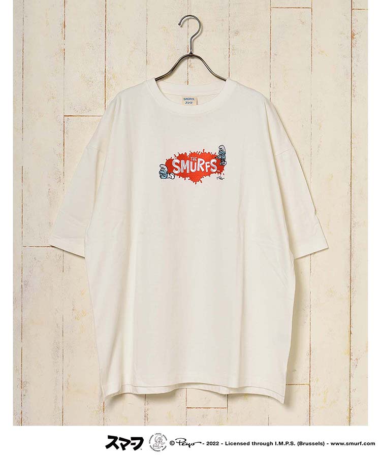 ≪OUTLET≫スマーフペイントロゴ刺繍Tシャツ