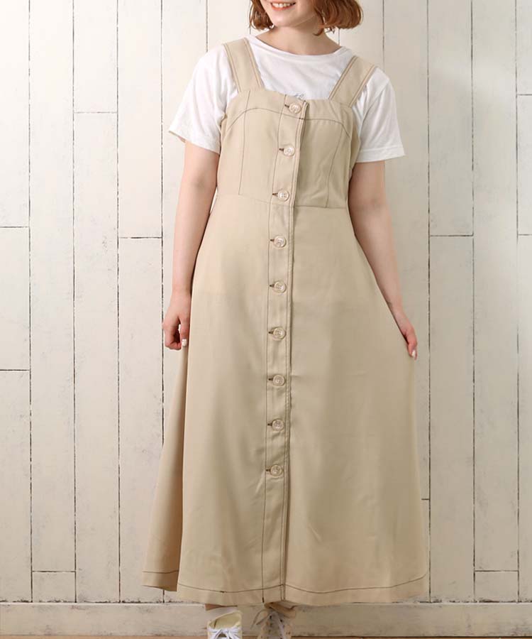 ≪OUTLET≫シンプルジャンパースカート