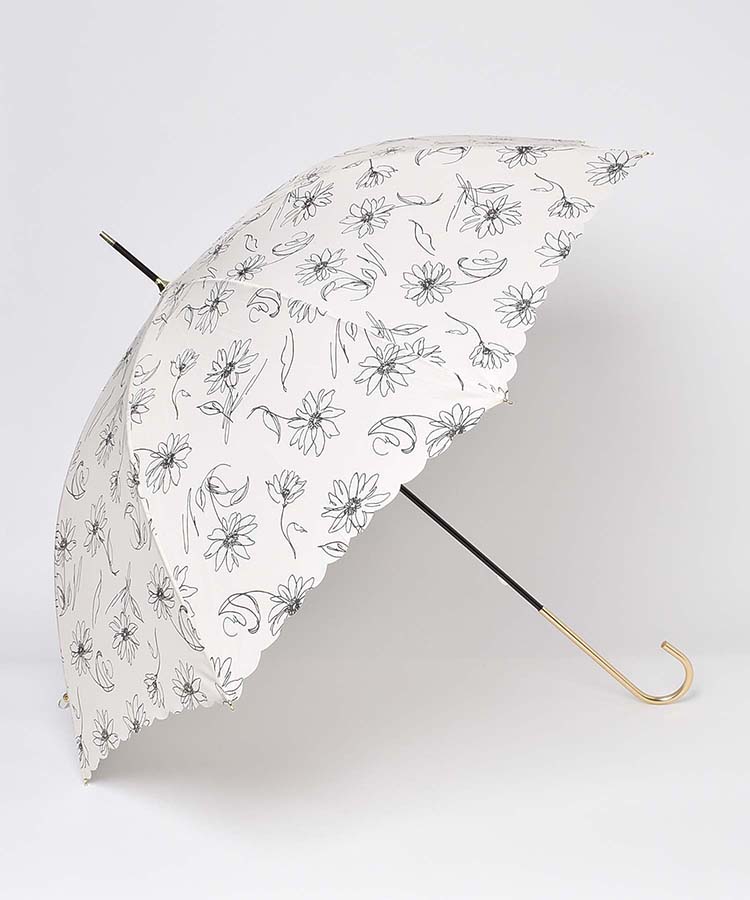 ラインフラワー雨長傘