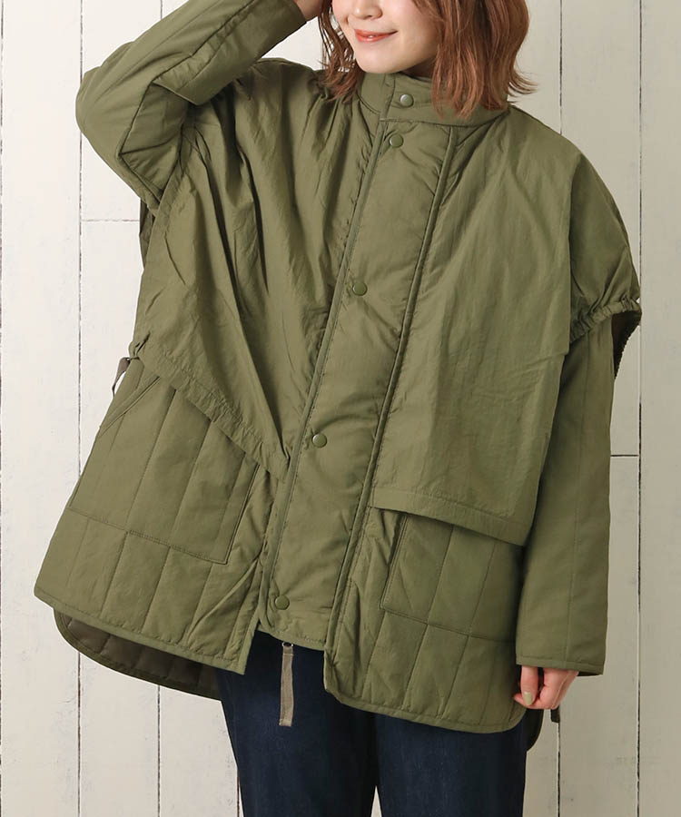 ≪SALE≫キルティングレイヤードジャケット