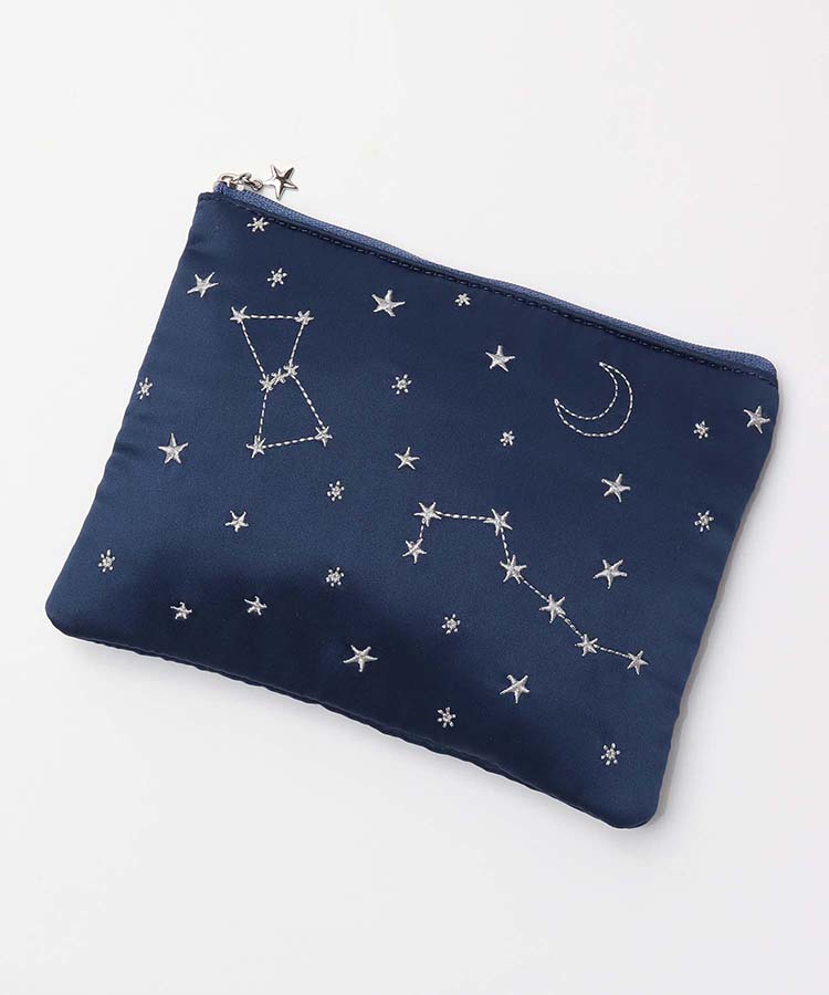 ≪SALE≫星座刺繍フラットポーチ