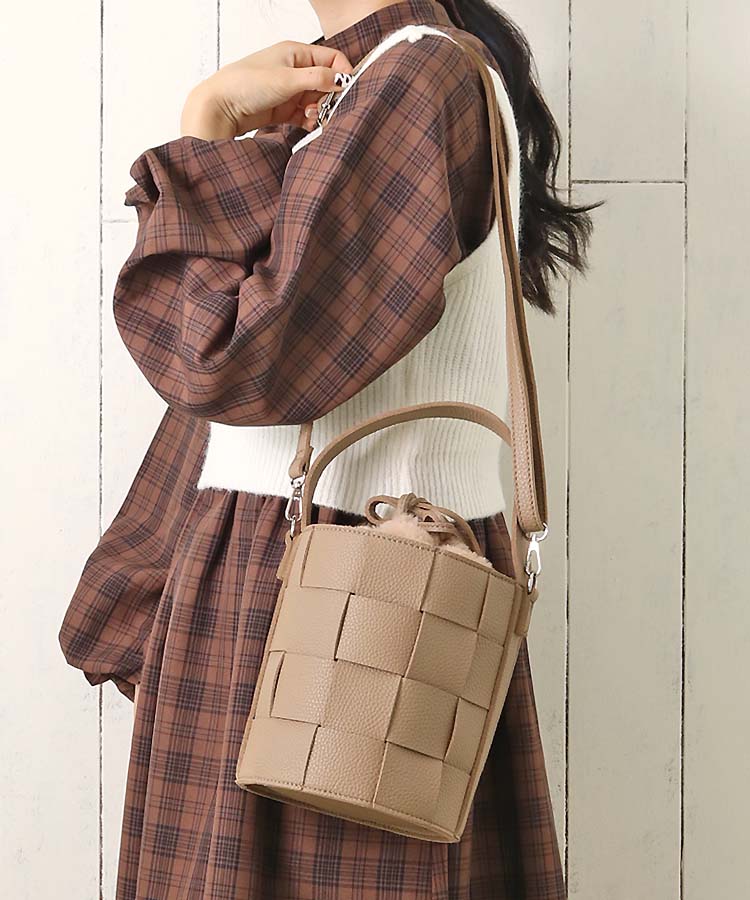 ≪SALE≫メッシュファー巾着2WAYトート