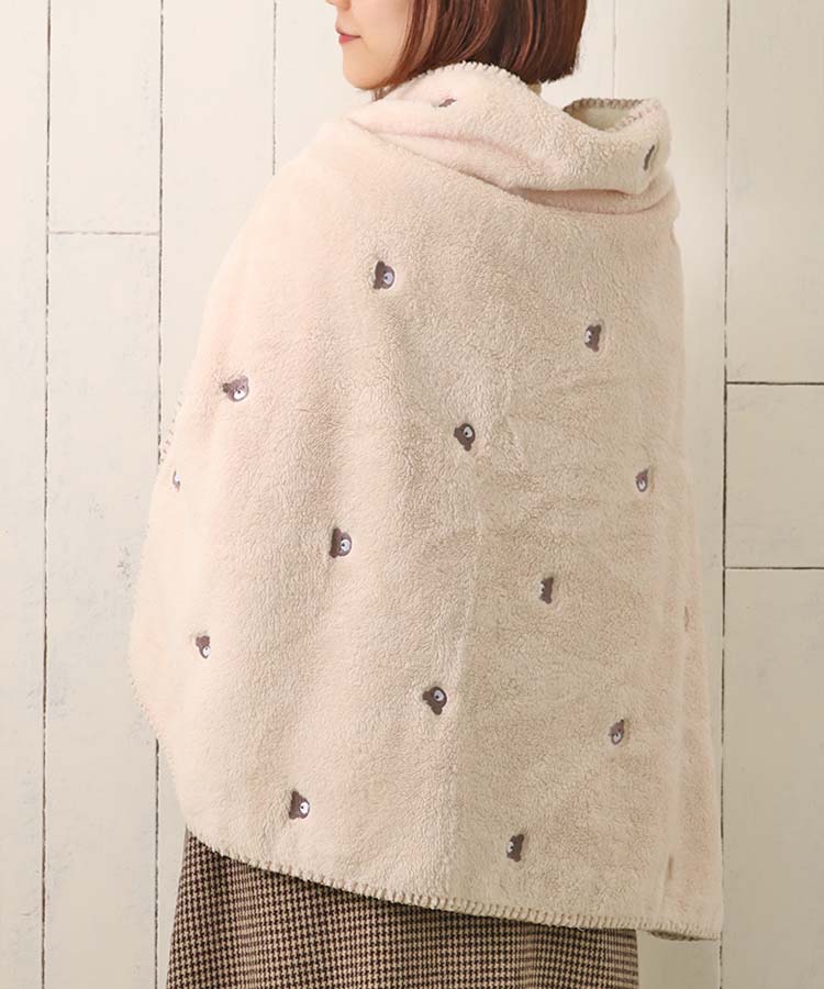 ≪OUTLET≫どうぶつ刺繍ブランケット