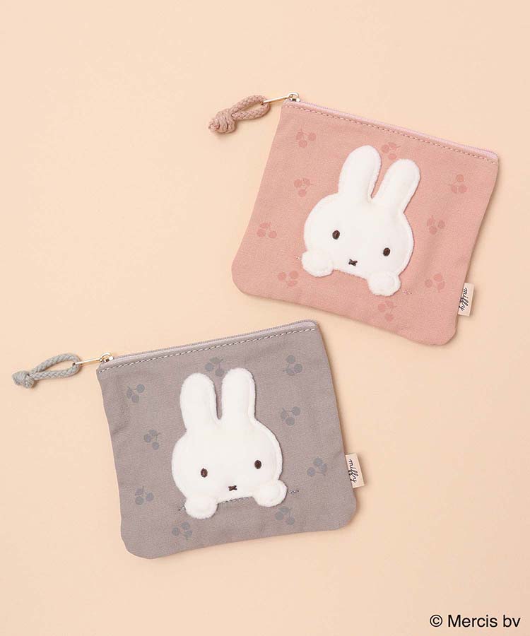 MIFFY CHERRY APPLIQUEミニフラットポーチ