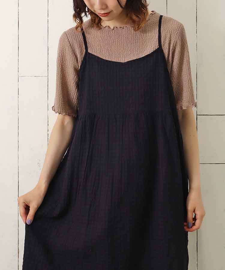 ≪SALE≫バブルシャーリングクルーネックTシャツ