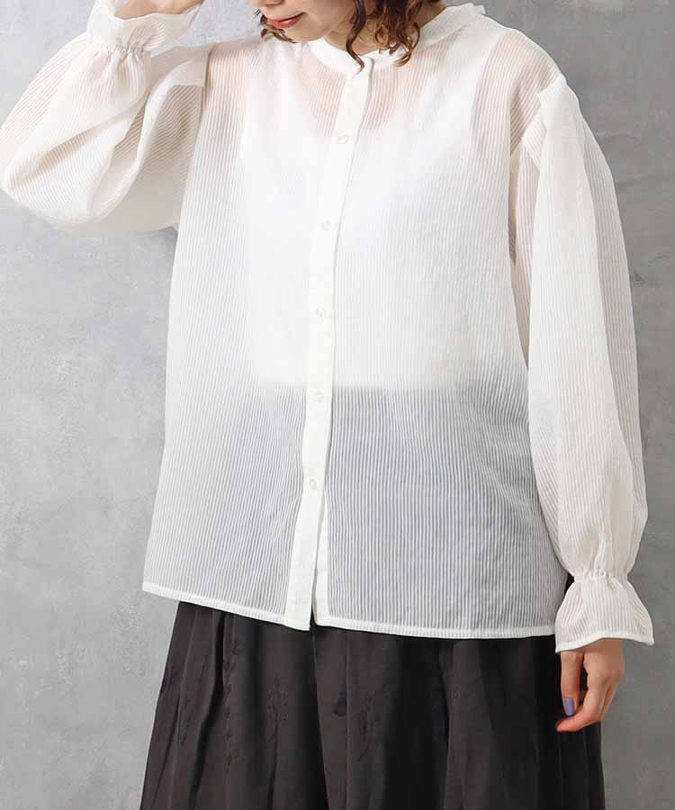 ≪SALE≫シアーバックリボンブラウス