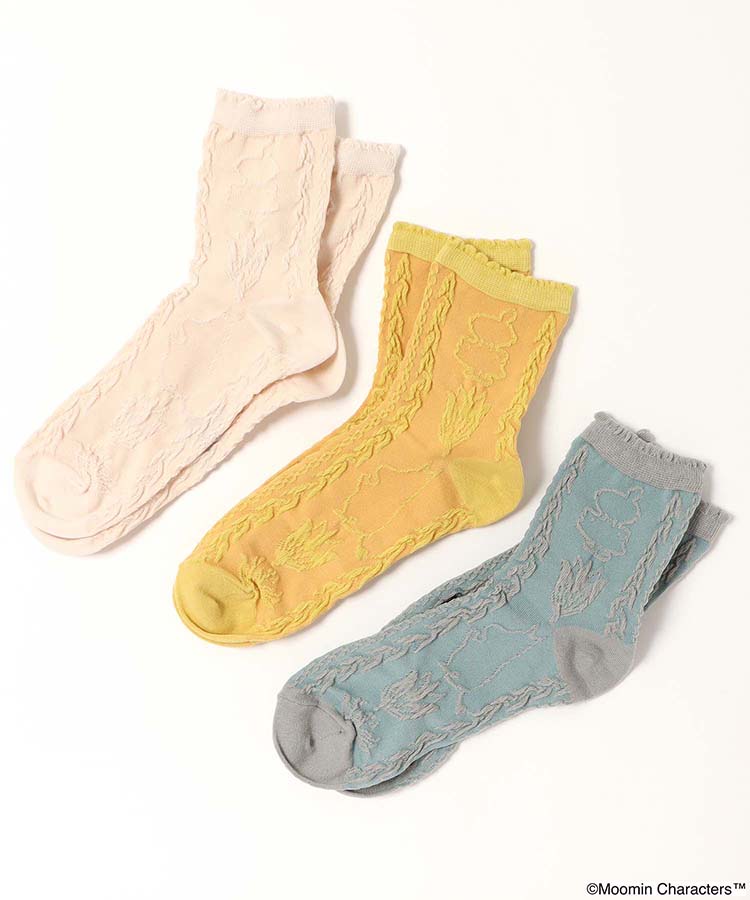 ムーミンシルエットフロートロークルーソックス