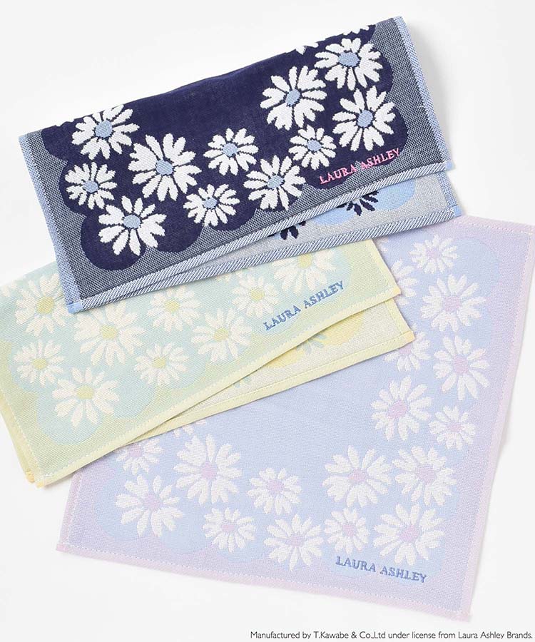 マーガレット三重ガーゼハンカチ