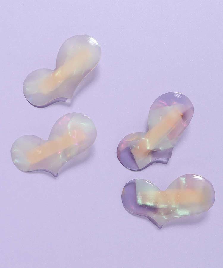ぷっくりハートクリップ