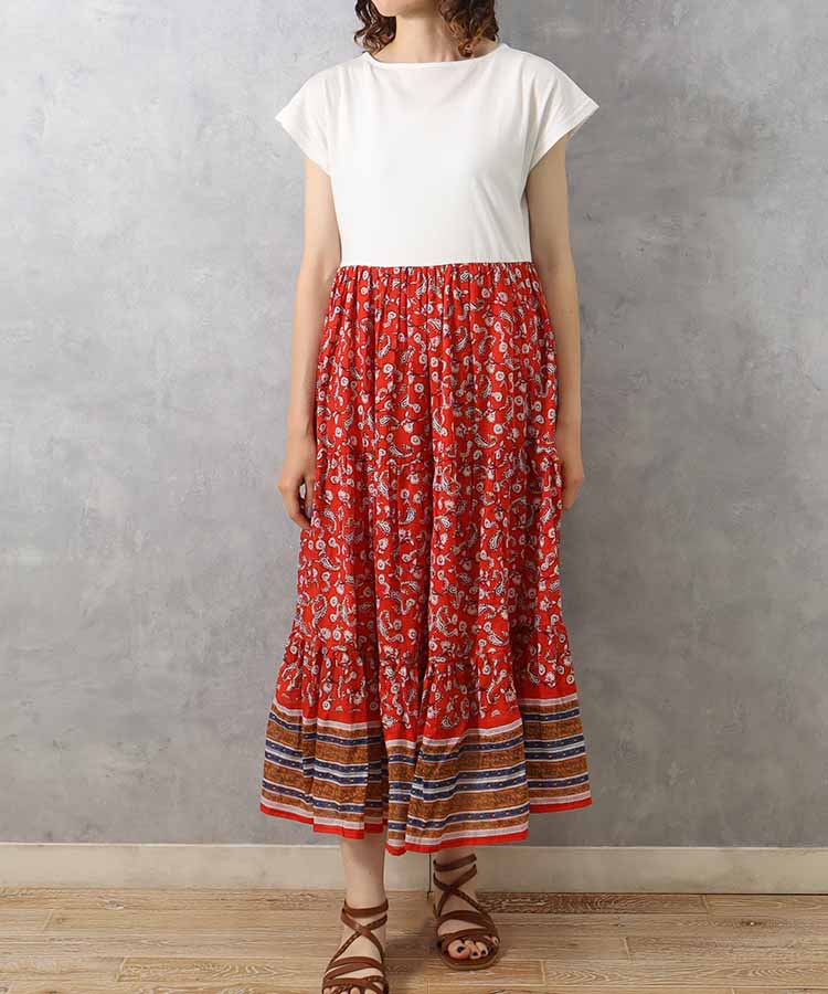 ≪SALE≫カットソードッキングワンピース