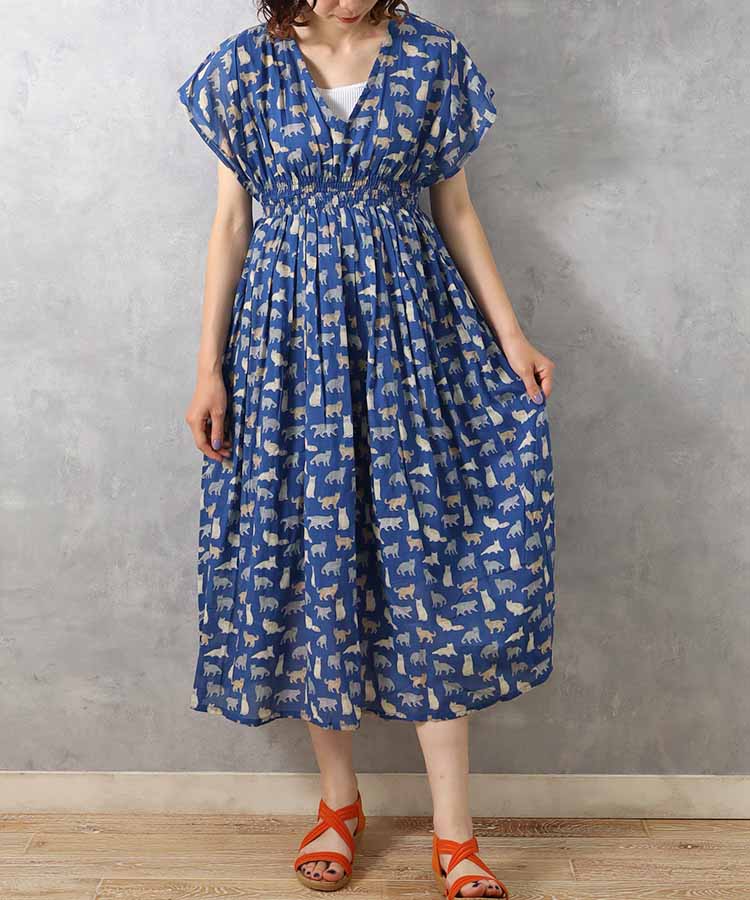 ≪SALE≫ネコ総柄ワンピース
