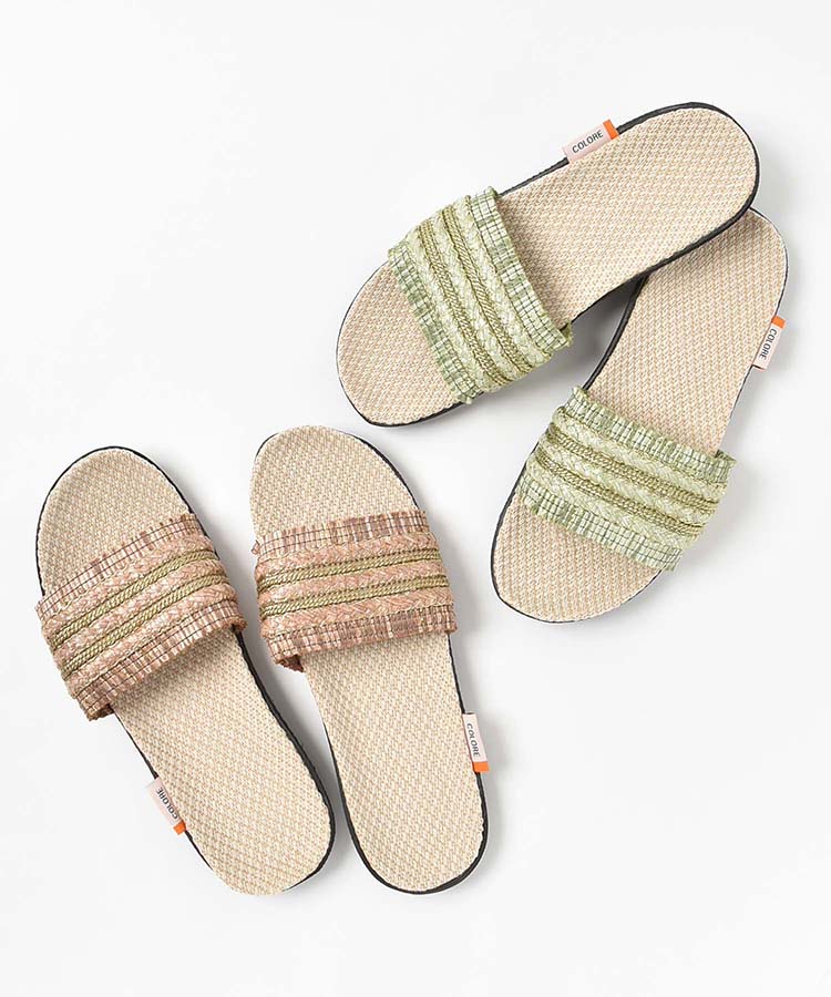 ≪SALE≫ラメフリンジジュートスリッパ