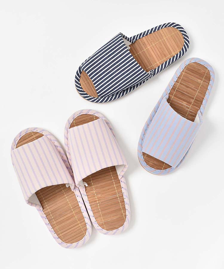≪SALE≫マルチストライプ竹スリッパM