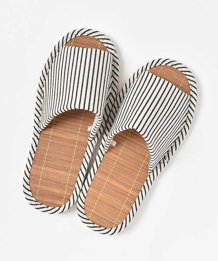 ≪SALE≫マルチストライプ竹スリッパL