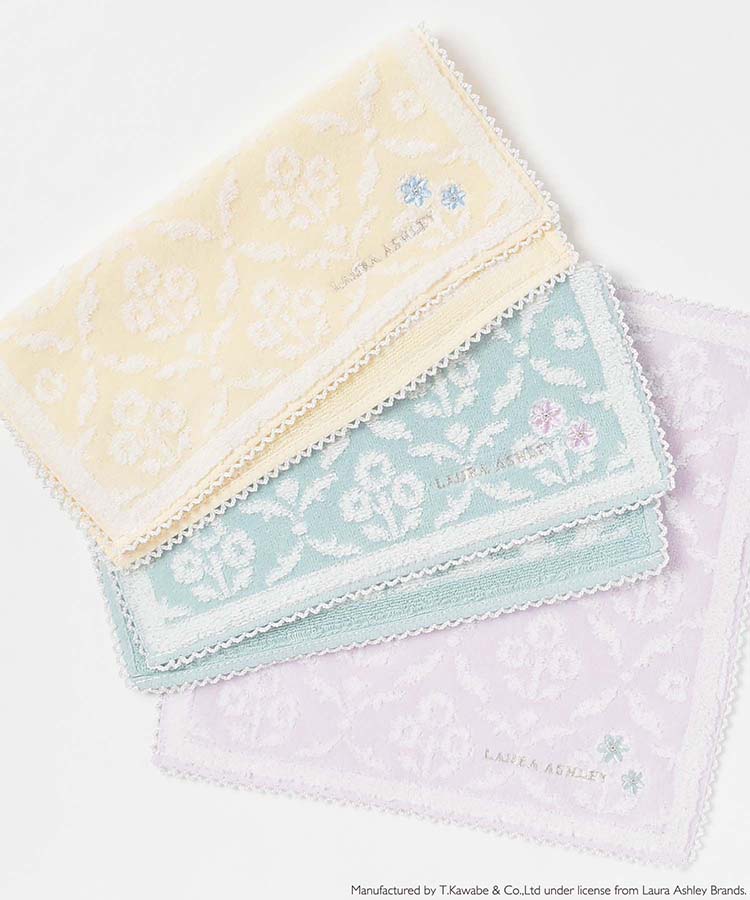 LAURA ASHELYフラワー刺繍ハンカチ