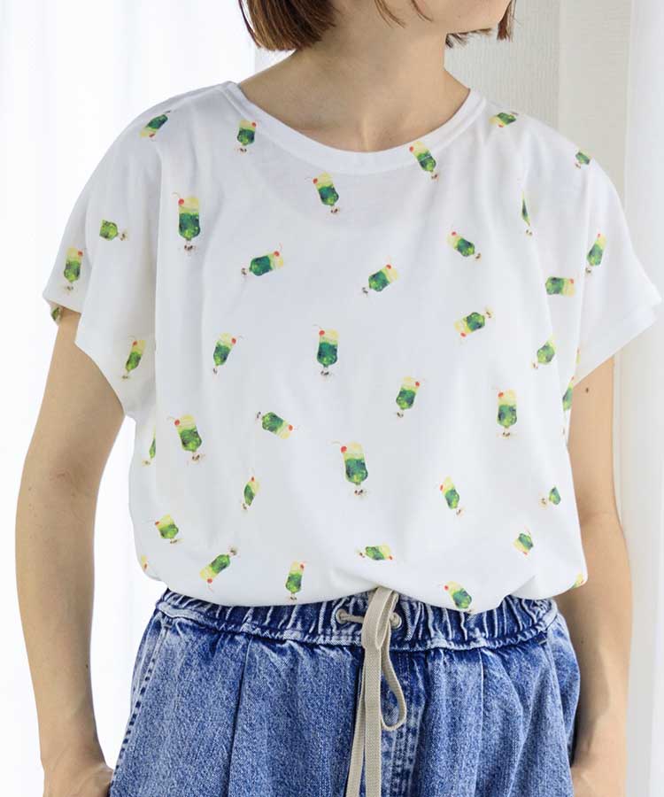 クリームソーダ総柄Tシャツ