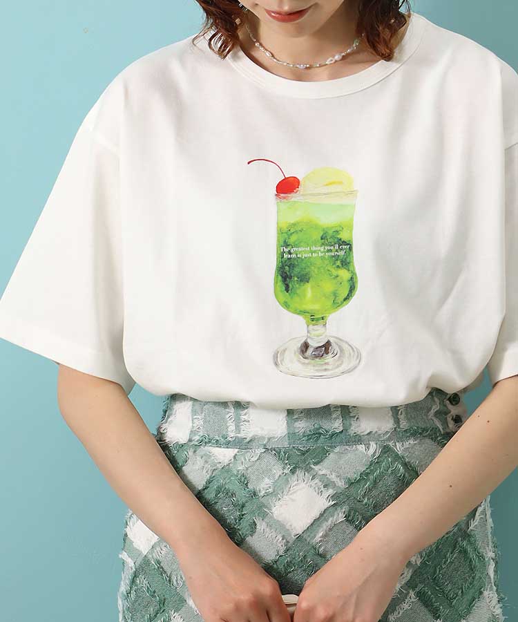 クリームソーダプリントTシャツ