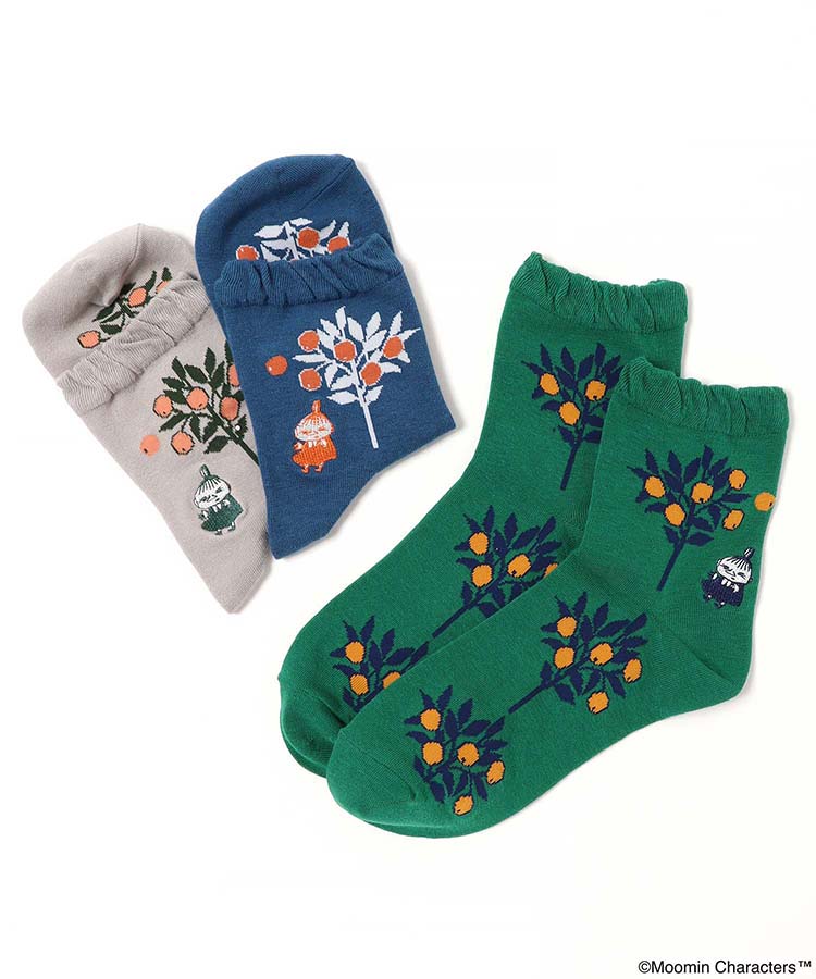 リトルミイ刺繍ツリーロークルーソックス