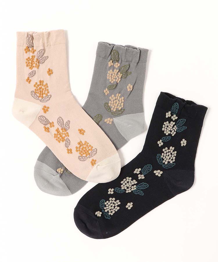 逆スパ金木犀ロークルーソックス