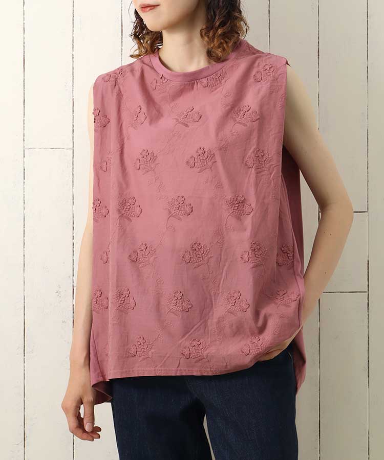 ≪SALE≫ノースリーブ3D刺繍ブラウス