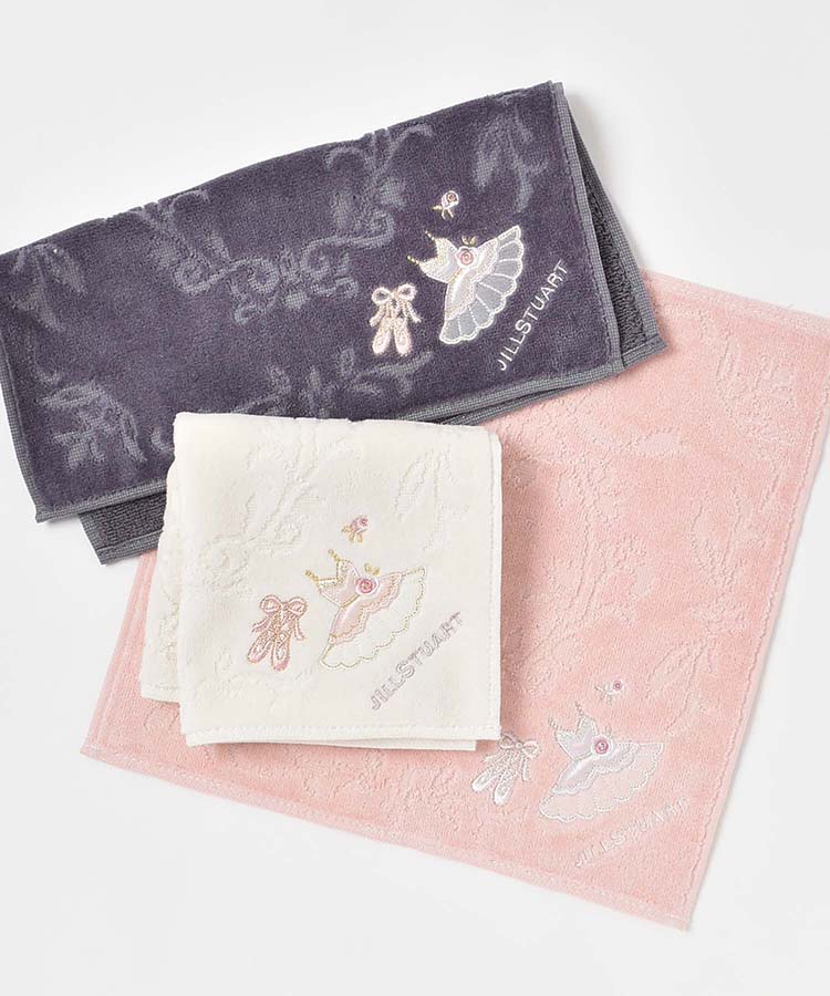 JILL STUARTバレエ刺繍タオルハンカチ