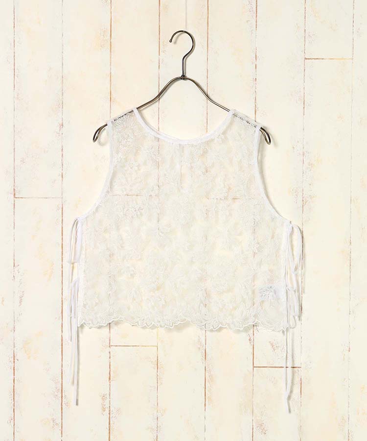 オーガンジーフラワーベスト