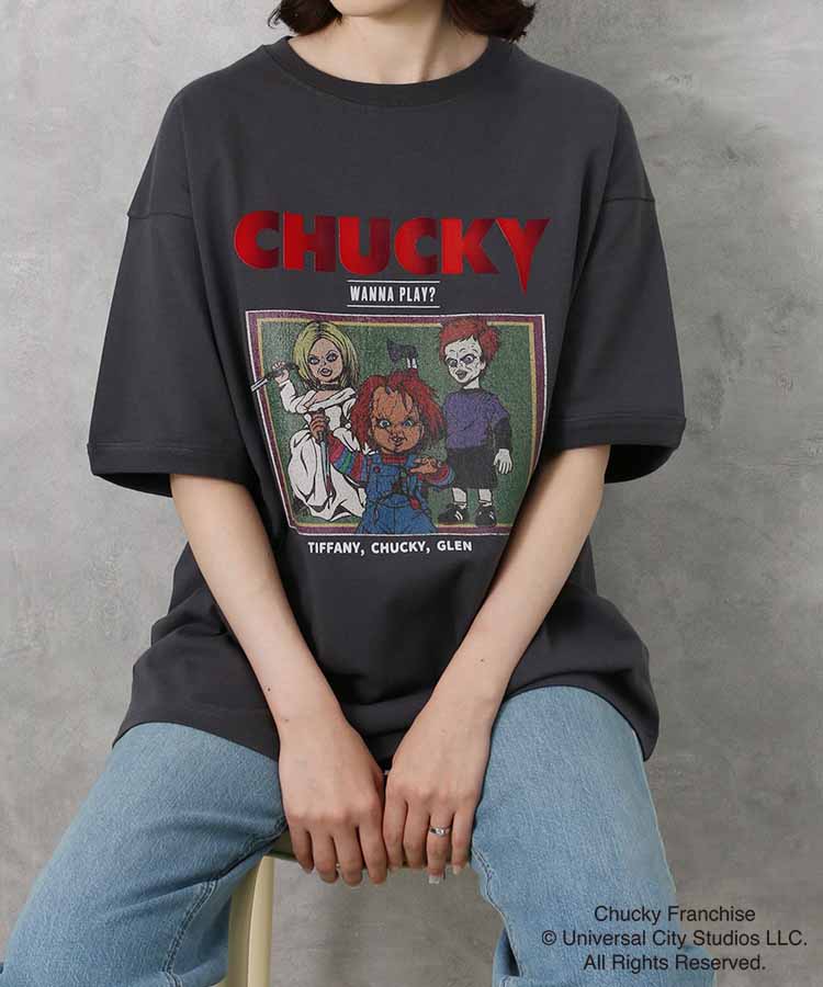CHUCKYバンド風イラストTシャツ
