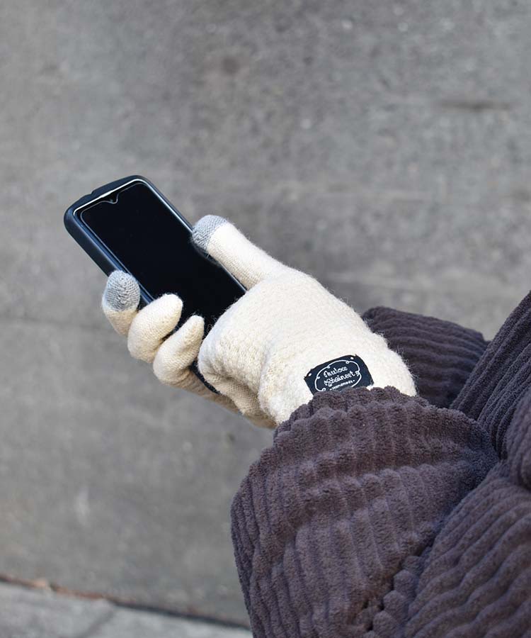 ≪SALE≫スマホタッチシンプルニットグローブ