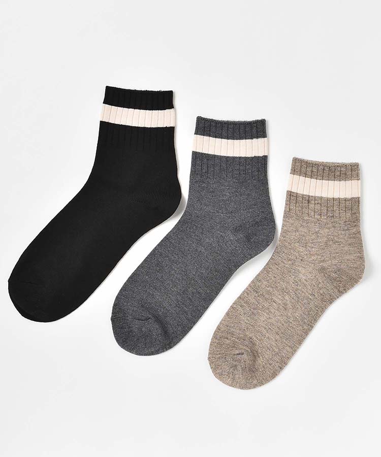 ゴム口アメリブラインクルーソックス