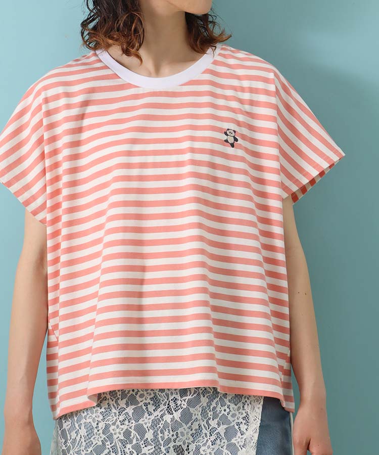 CYILABO刺繍ボーダーTシャツ