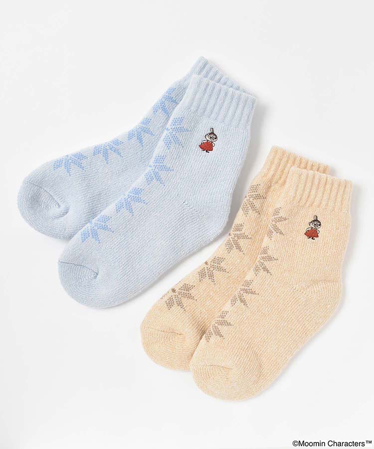 リトルミイ刺繍雪柄ルームソックス