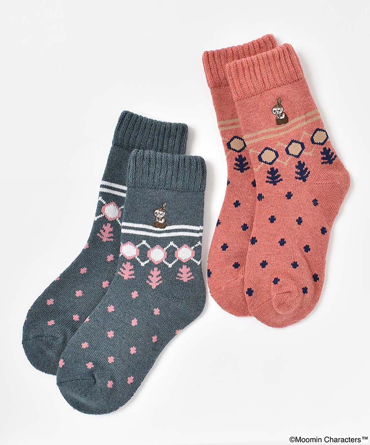 リトルミイ刺繍ウールミックスルームソックス