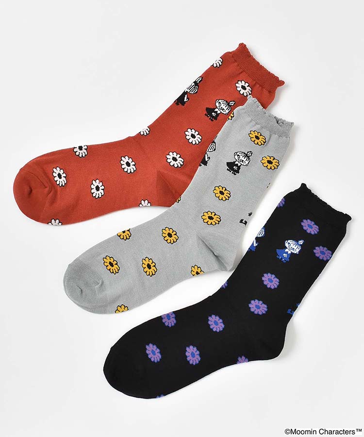 色々リトルミイ花柄クルーソックス